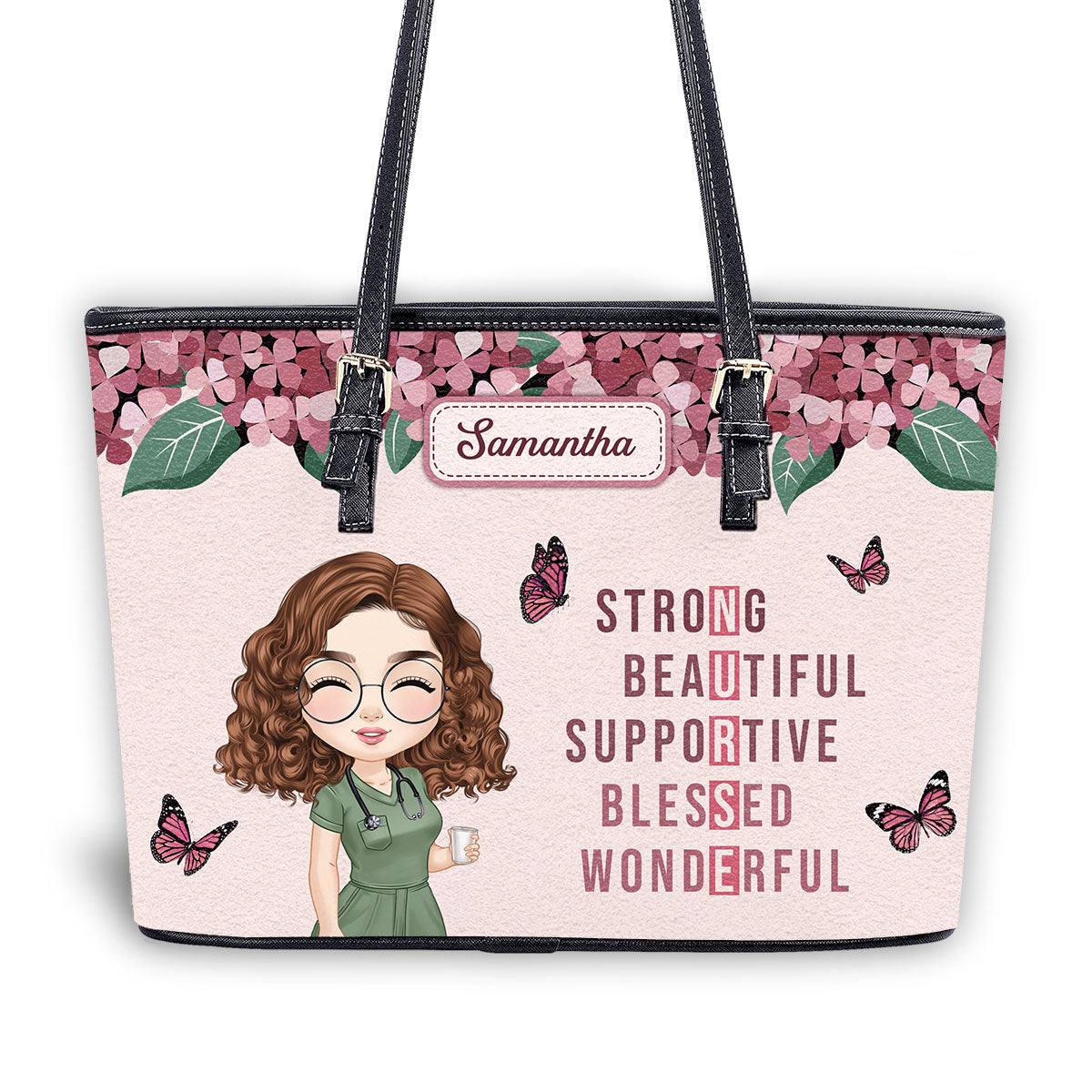 personalized custom nurse tote bag