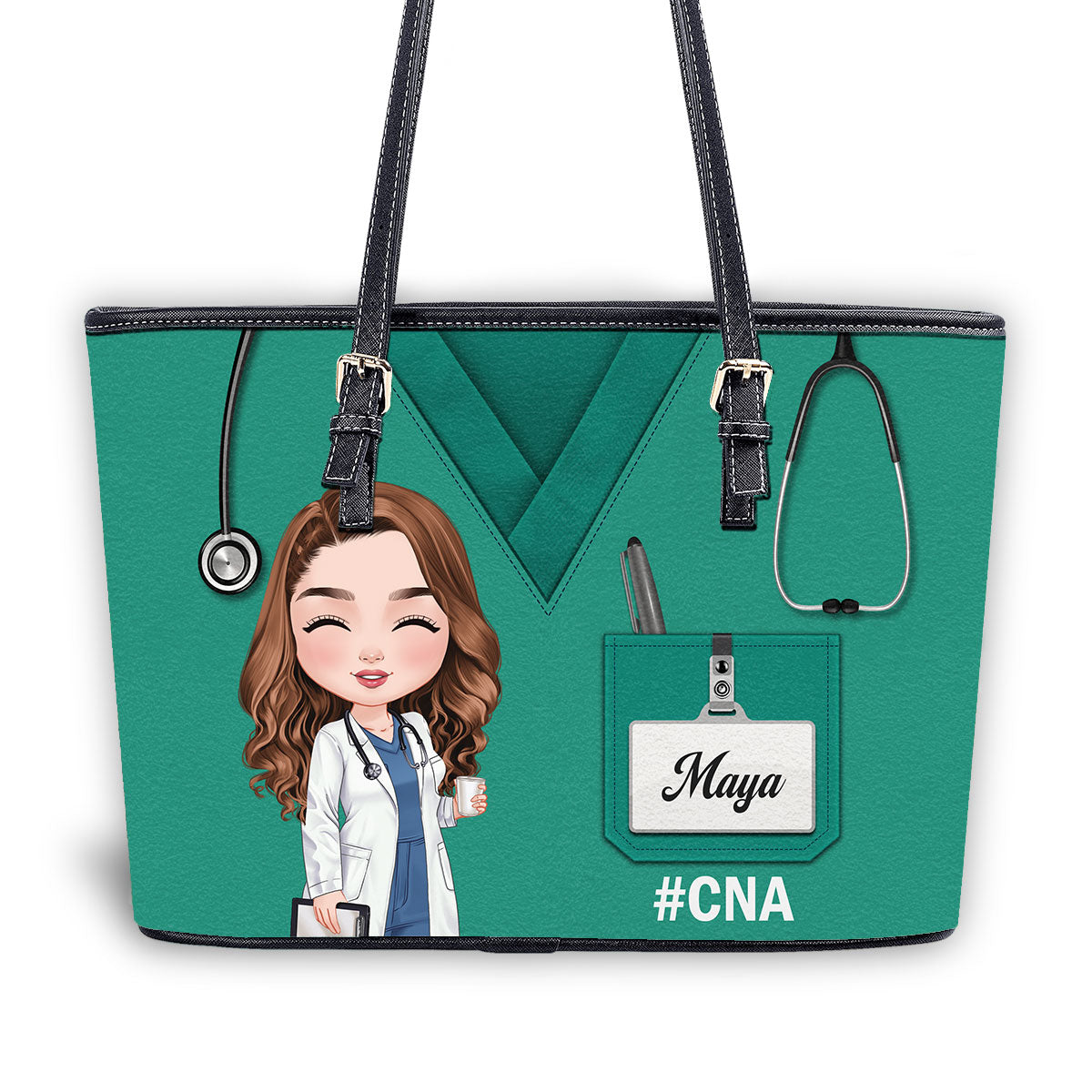 personalized custom nurse tote bag