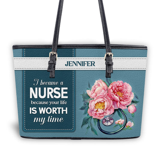 personalized custom nurse tote bag