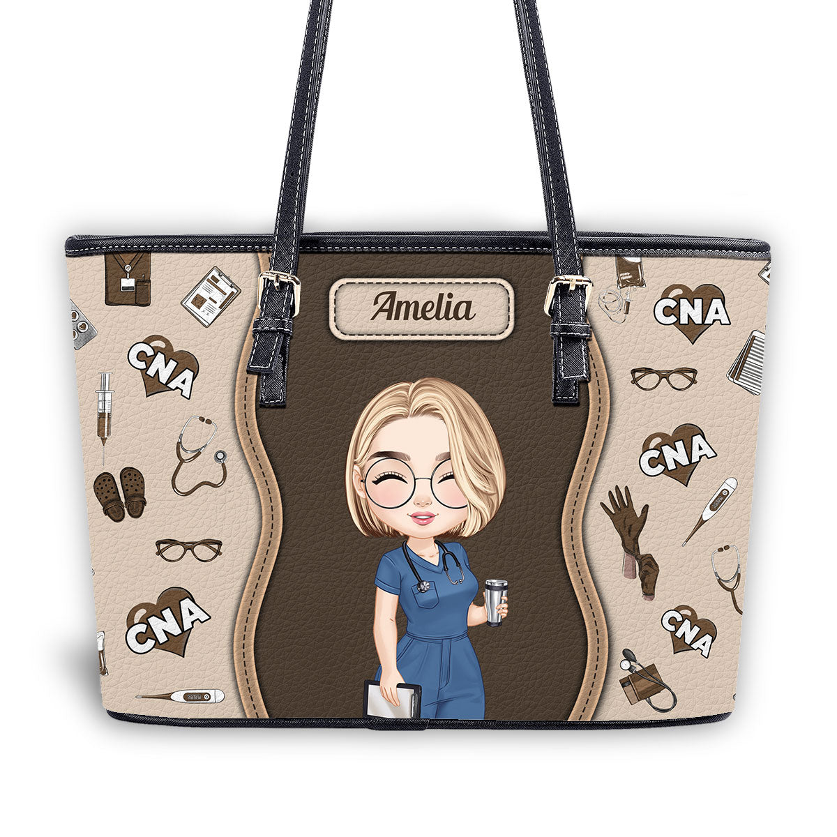 personalized custom nurse tote bag