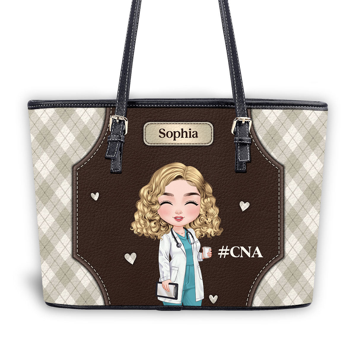 personalized custom nurse tote bag