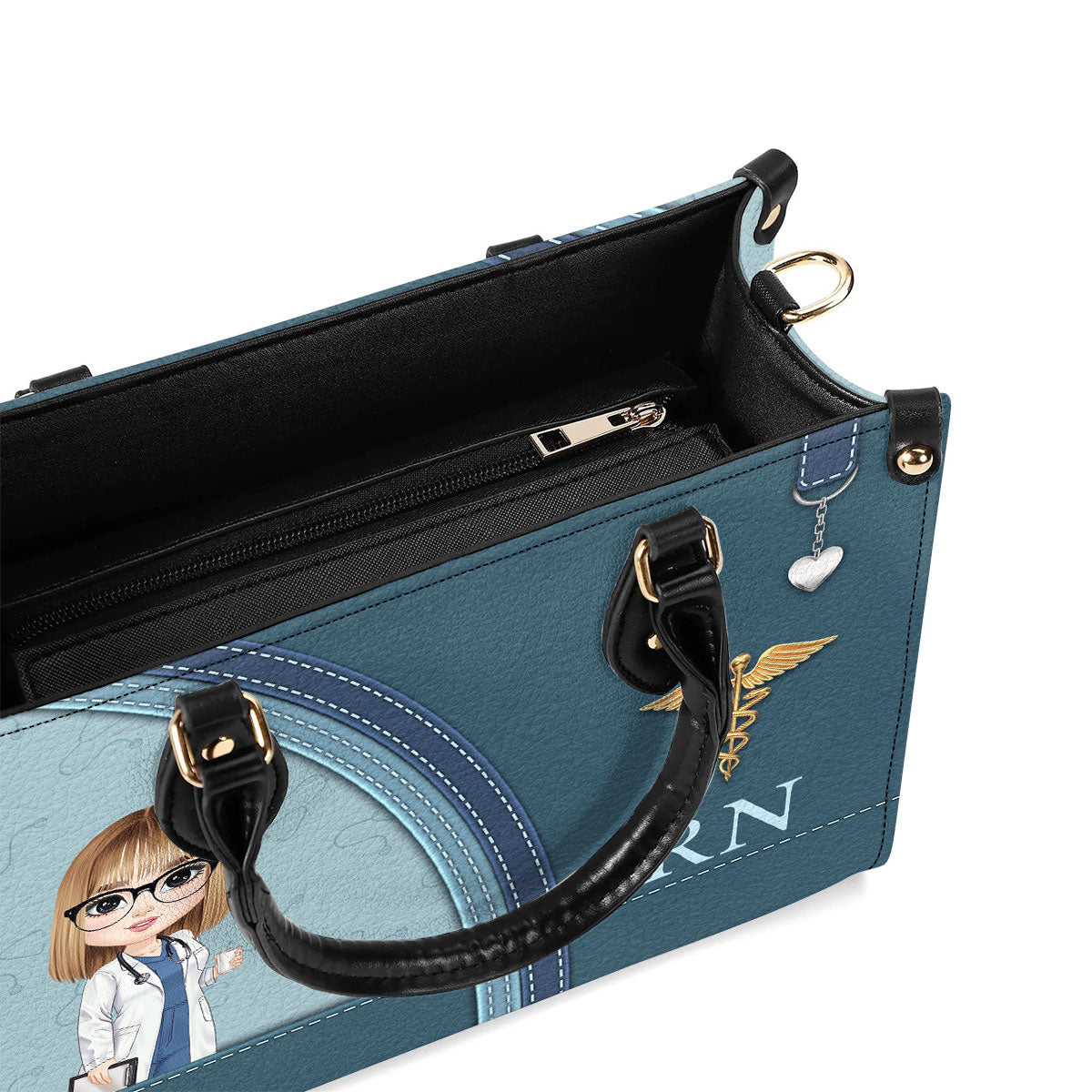 Elegant Nurse Life - Personalized Custom Leather Handbag