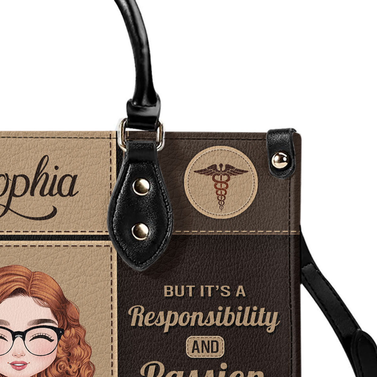 Nursing Is Not Just A Profession - Personalized Custom Leather Handbag