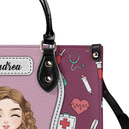 Elegant Nurse - Personalized Custom Leather Handbag