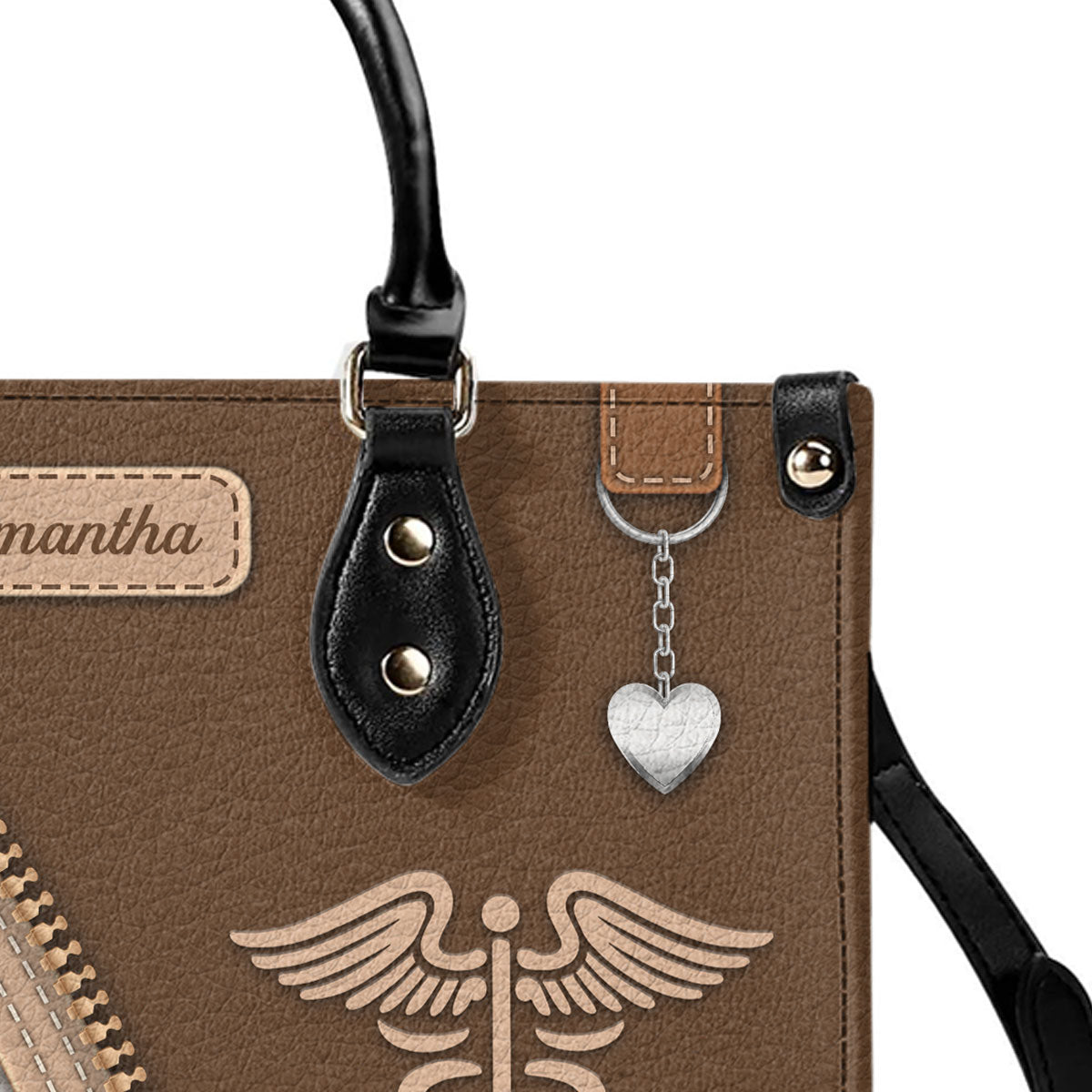 Simple Nurse Life - Personalized Custom Leather Handbag