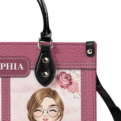 She Believed She Could - Personalized Custom Leather Handbag