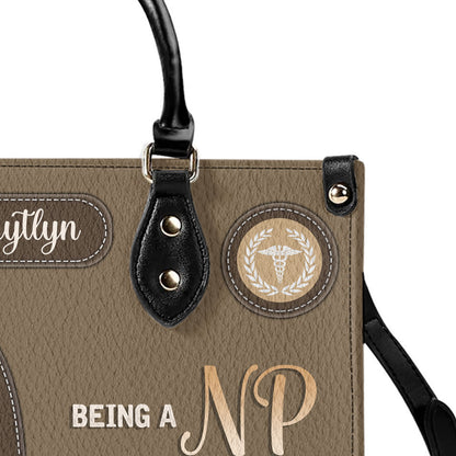 Nurse Job Is A Way Of Life - Personalized Custom Leather Handbag