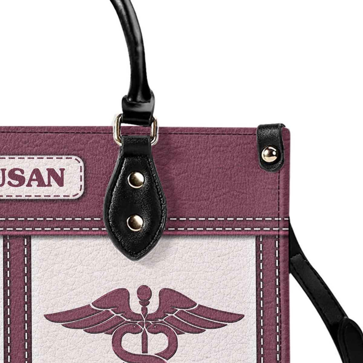 Graceful Nurse - Personalized Custom Leather Handbag