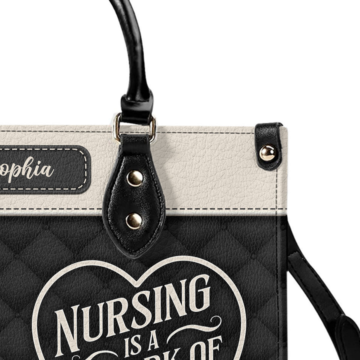 Nursing Is A - Personalized Custom Leather Handbag