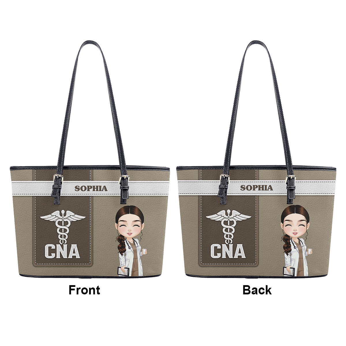 personalized custom nurse tote bag