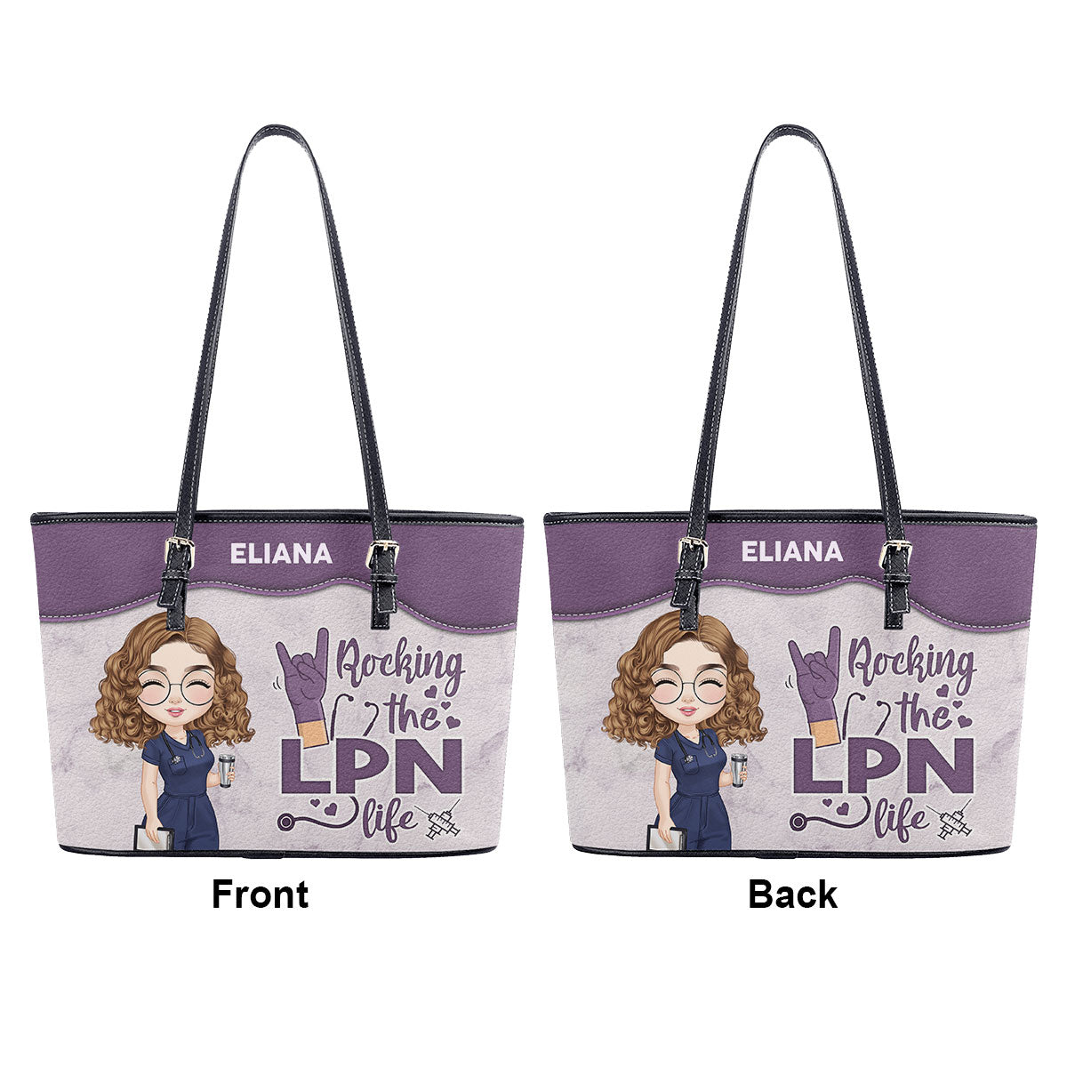 personalized custom nurse tote bag