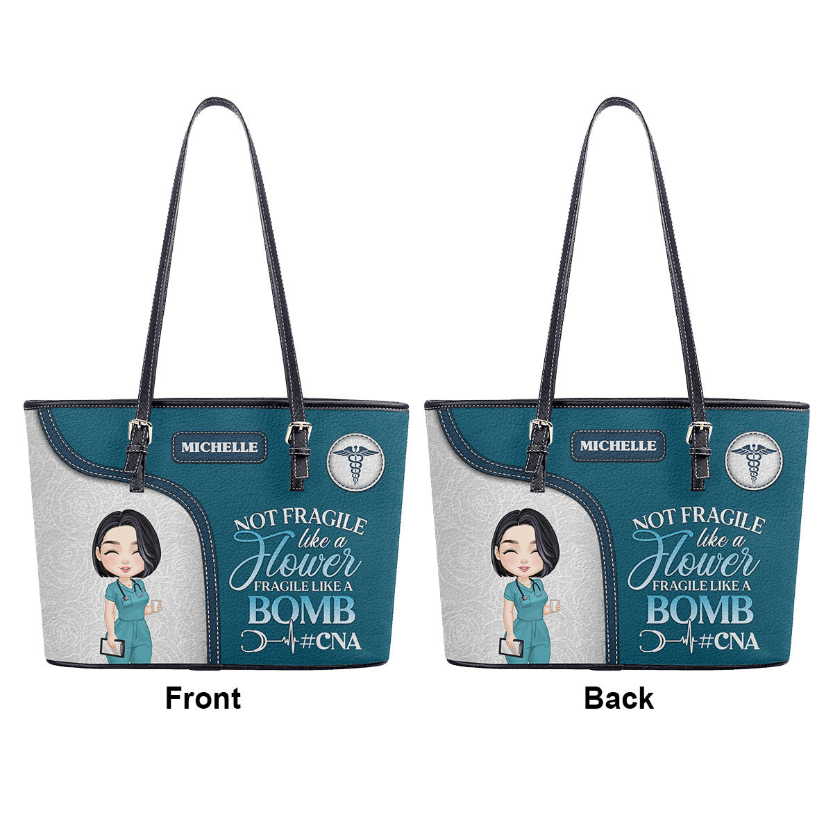 personalized custom nurse tote bag