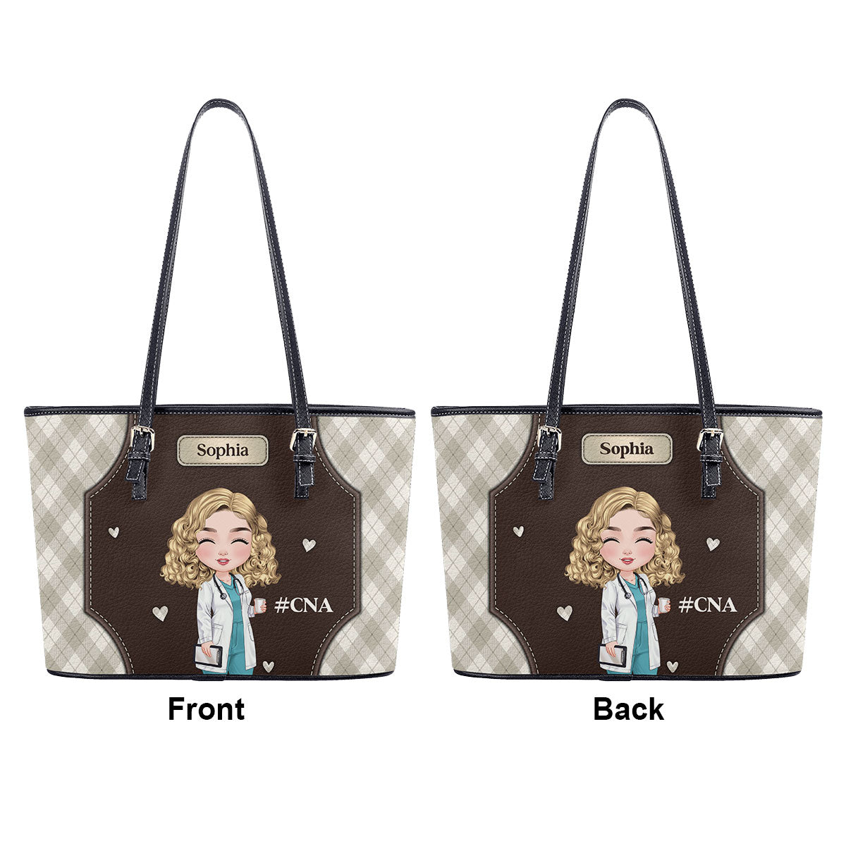 personalized custom nurse tote bag