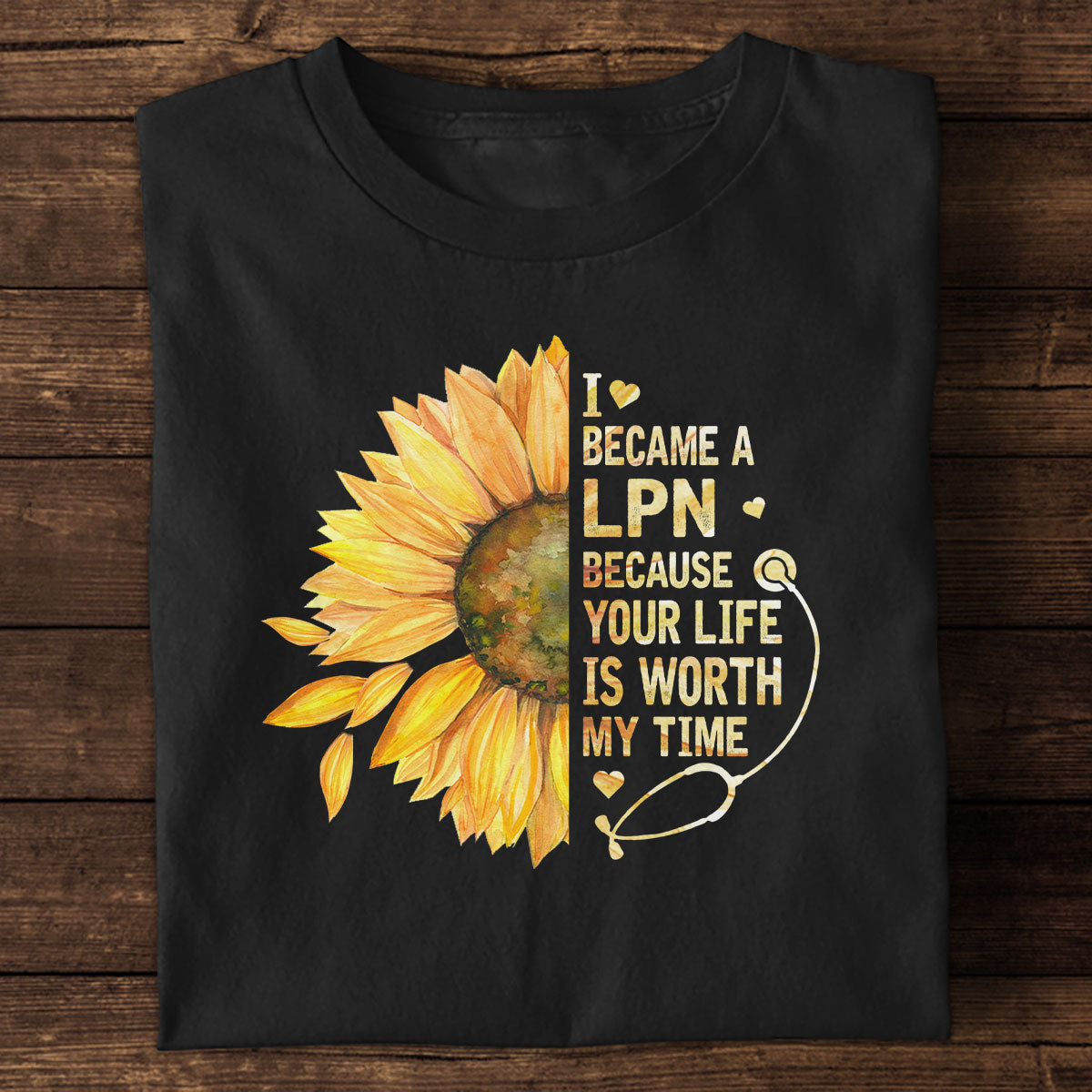 Sunflower Nurse - Personalized Custom Nurse T-shirt