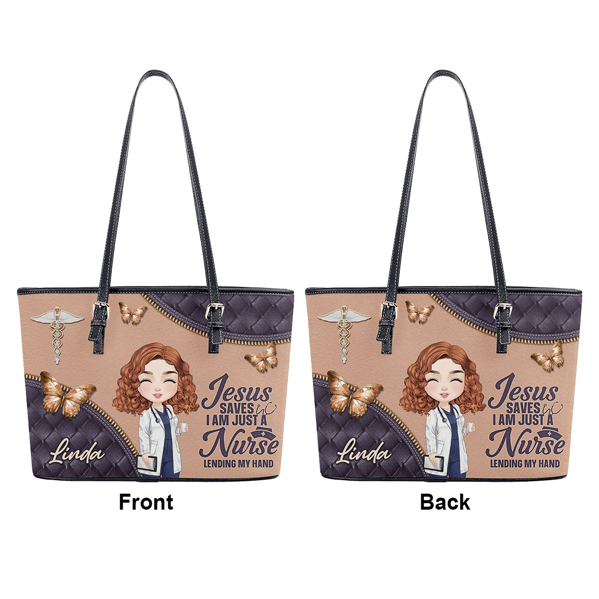 personalized custom nurse tote bag