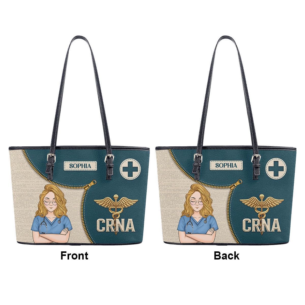 personalized custom nurse tote bag