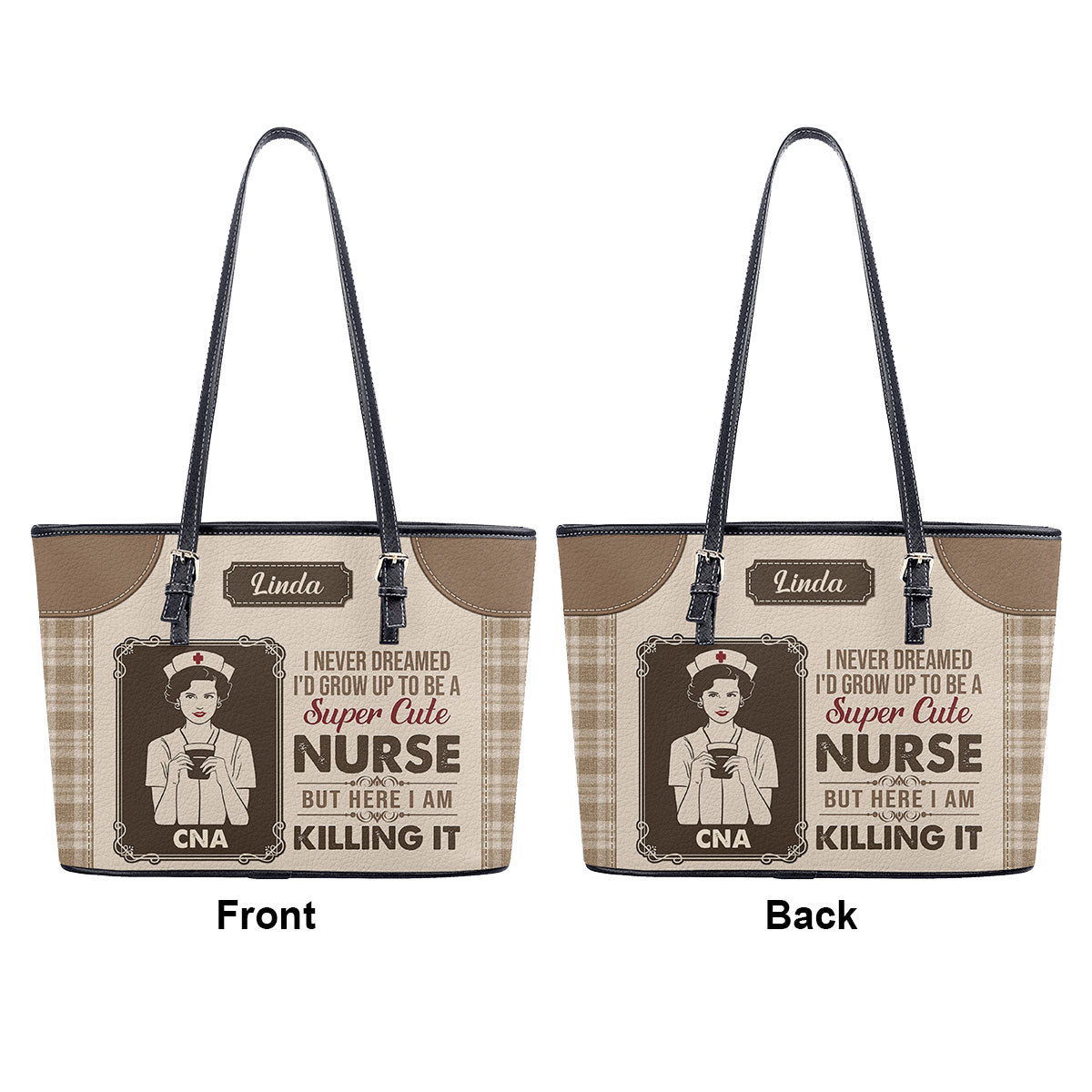 personalized custom nurse tote bag