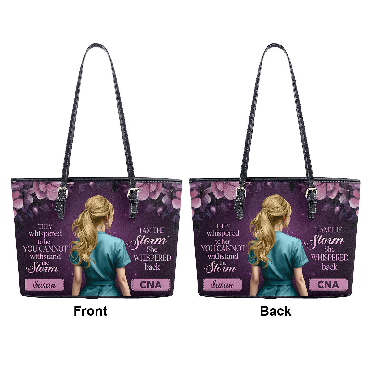 personalized custom nurse tote bag