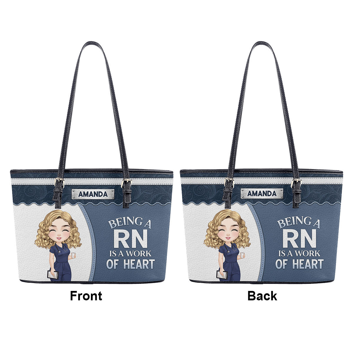 personalized custom nurse tote bag