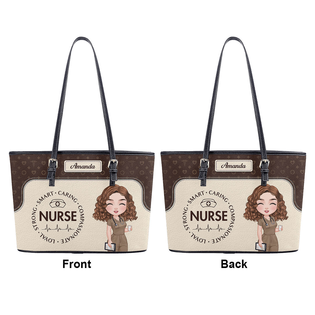 personalized custom nurse tote bag