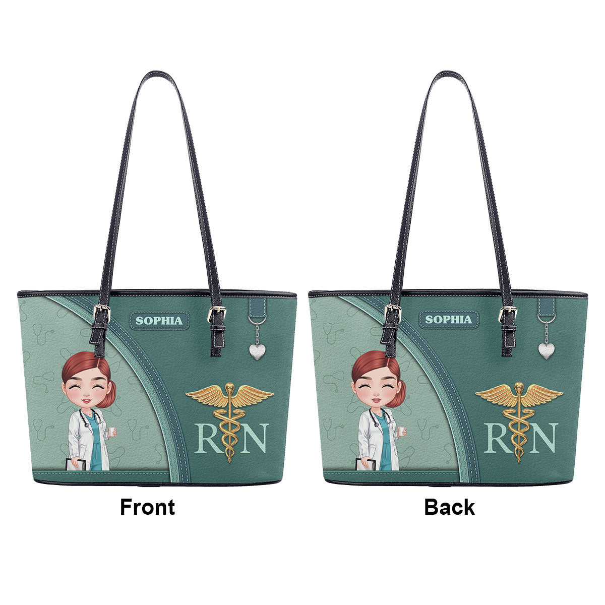 personalized custom nurse tote bag