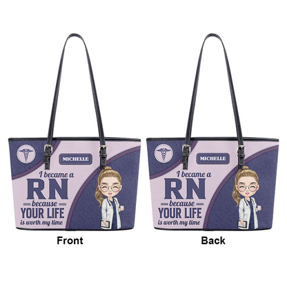 personalized custom nurse tote bag