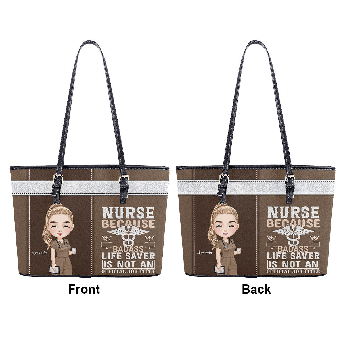 personalized custom nurse tote bag