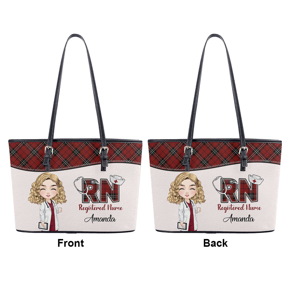 personalized custom nurse tote bag