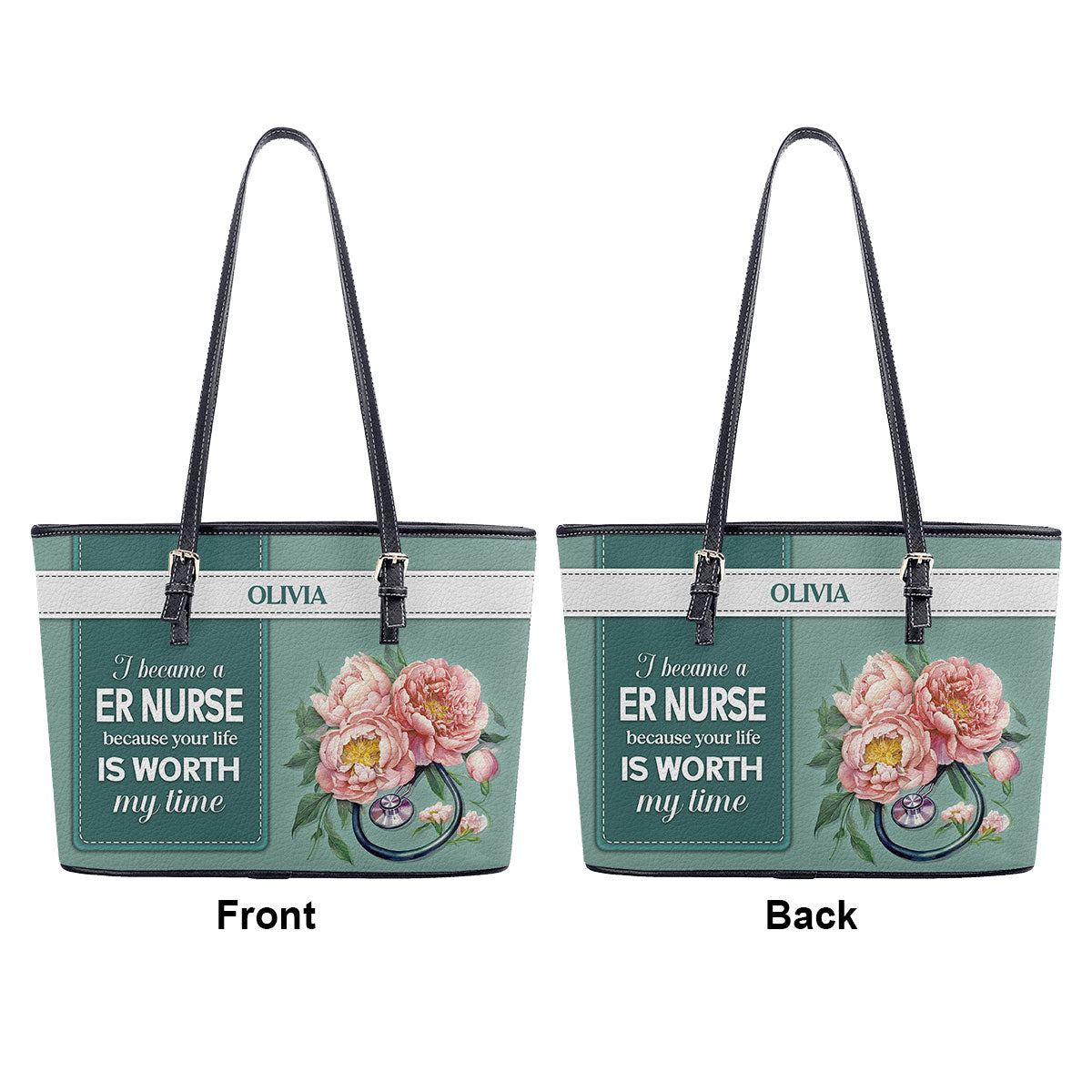 personalized custom nurse tote bag