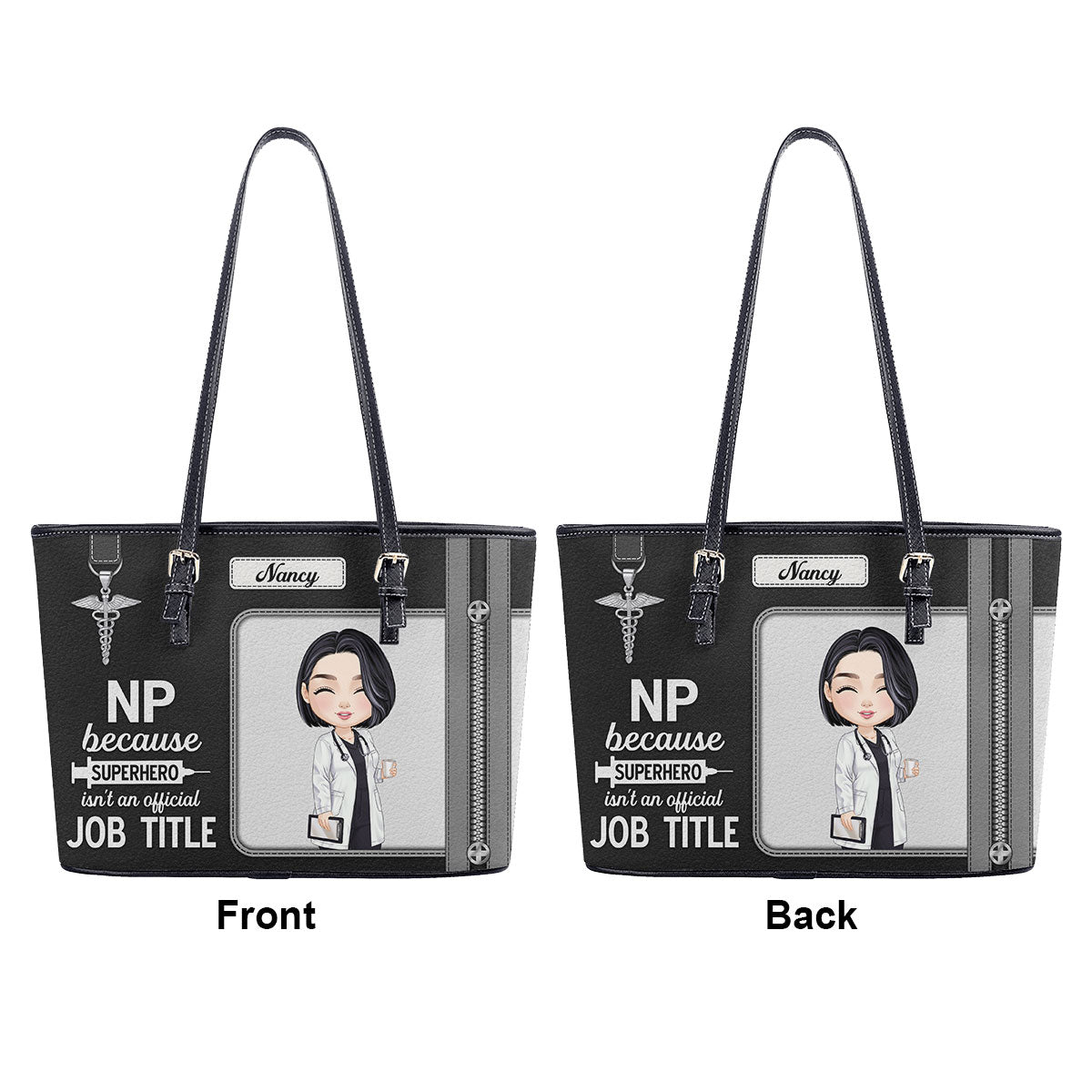 personalized custom nurse tote bag