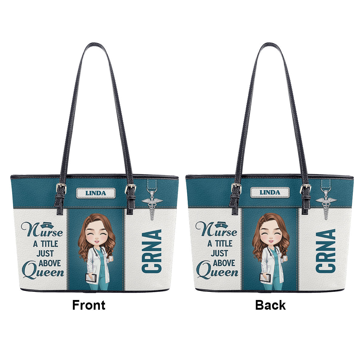 personalized custom nurse tote bag