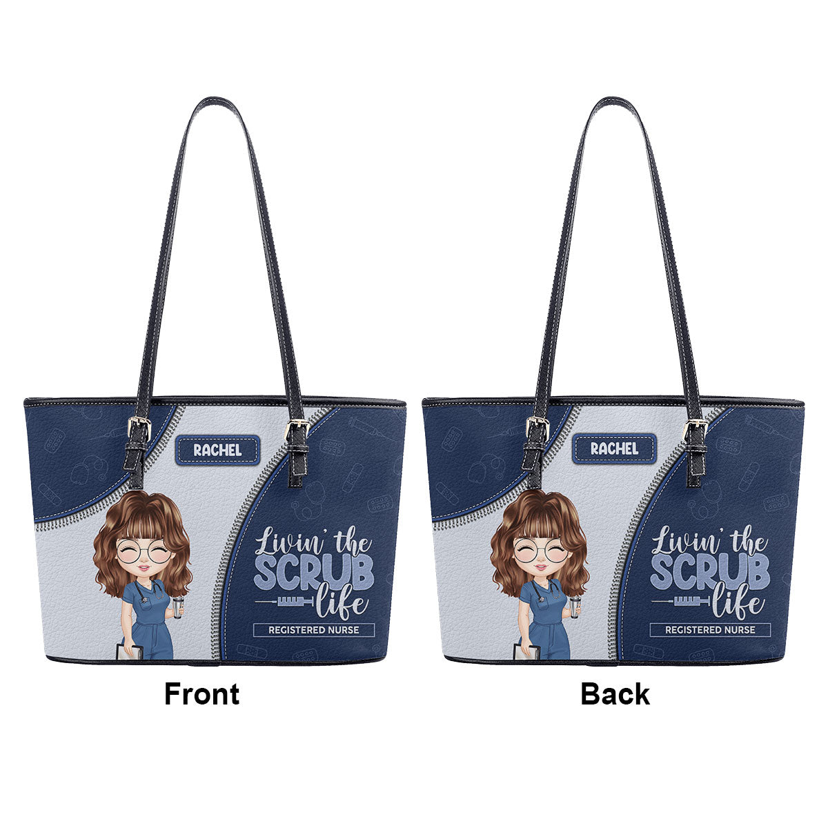 personalized custom nurse tote bag