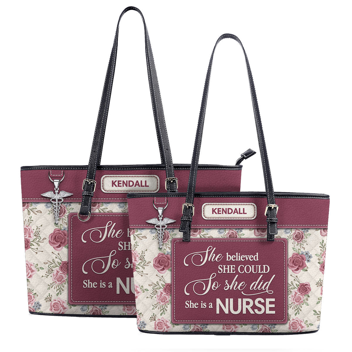 personalized custom nurse tote bag