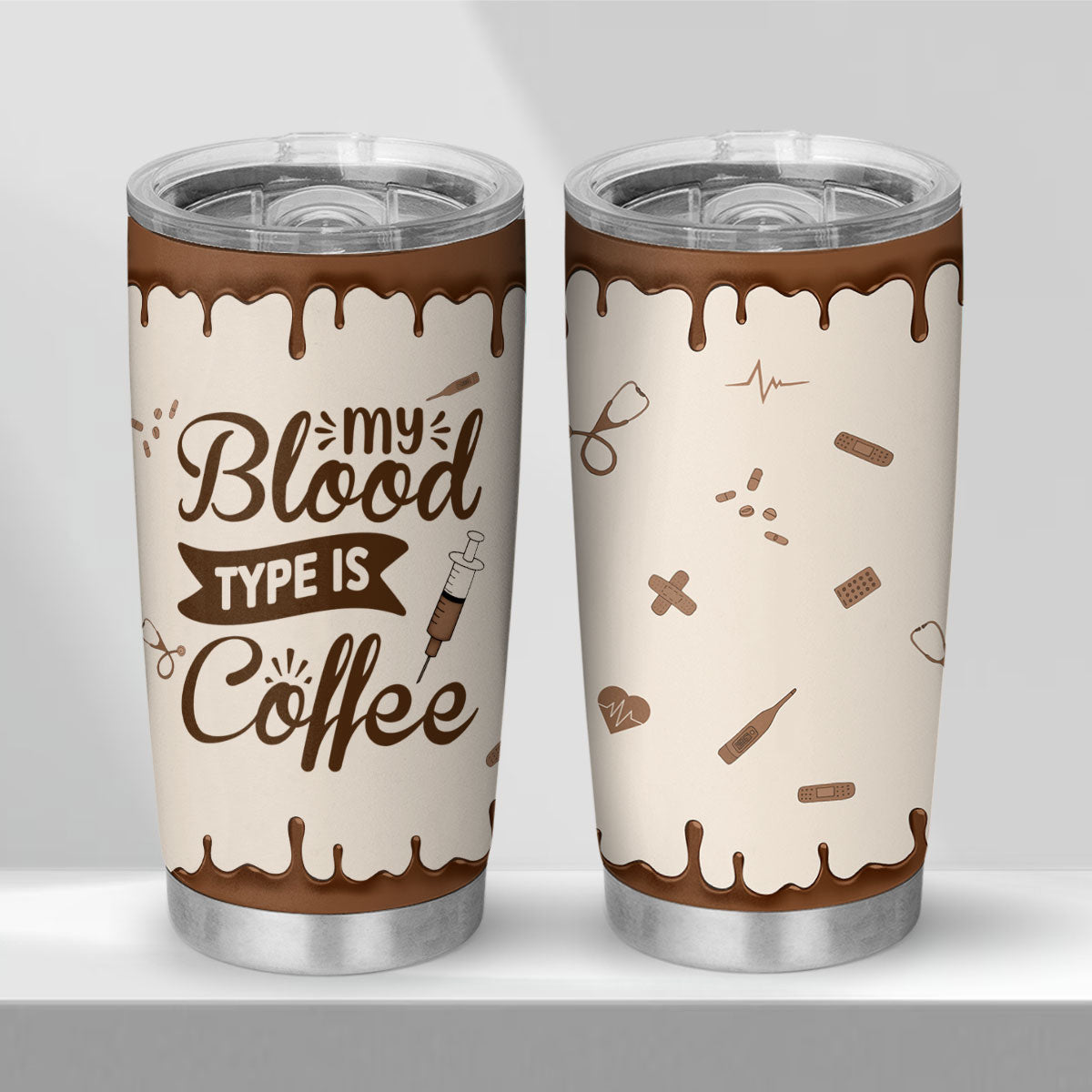 Nursing Blood Type - Personalized Custom Tumbler