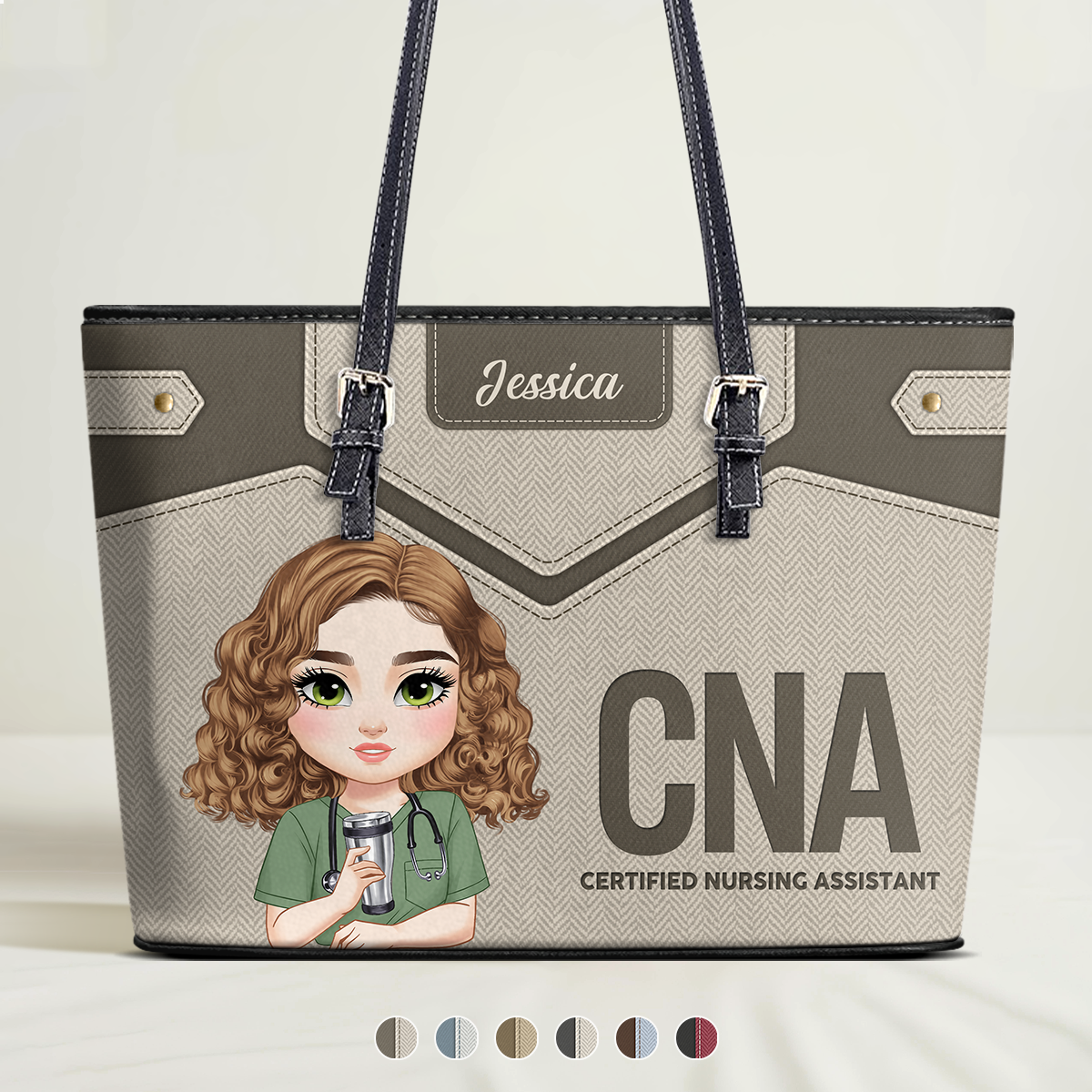 Magic Nurse Life - Personalized Custom Nurse Leather Tote Bag