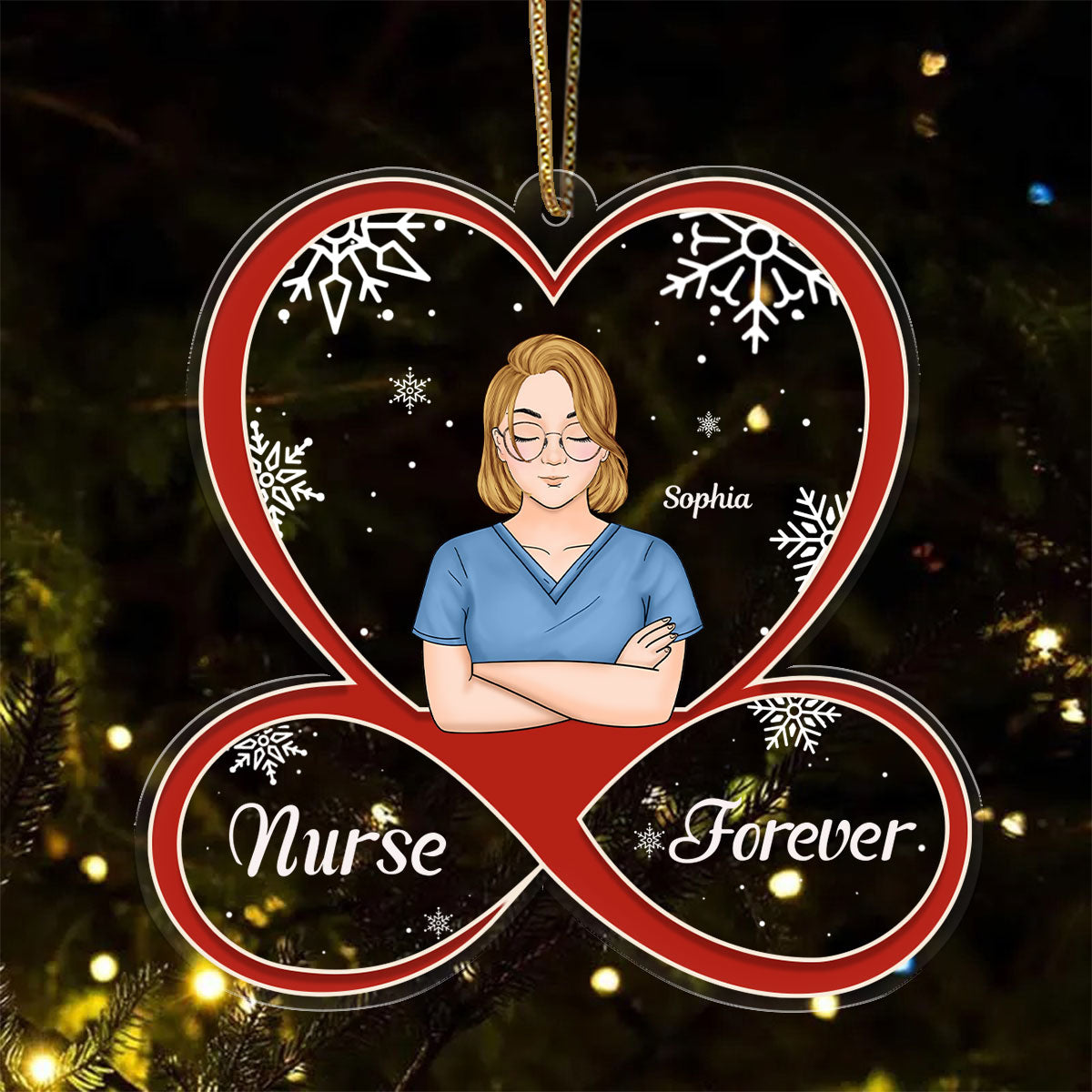 Forever A Nurse - Personalized Nurse Acrylic Ornament