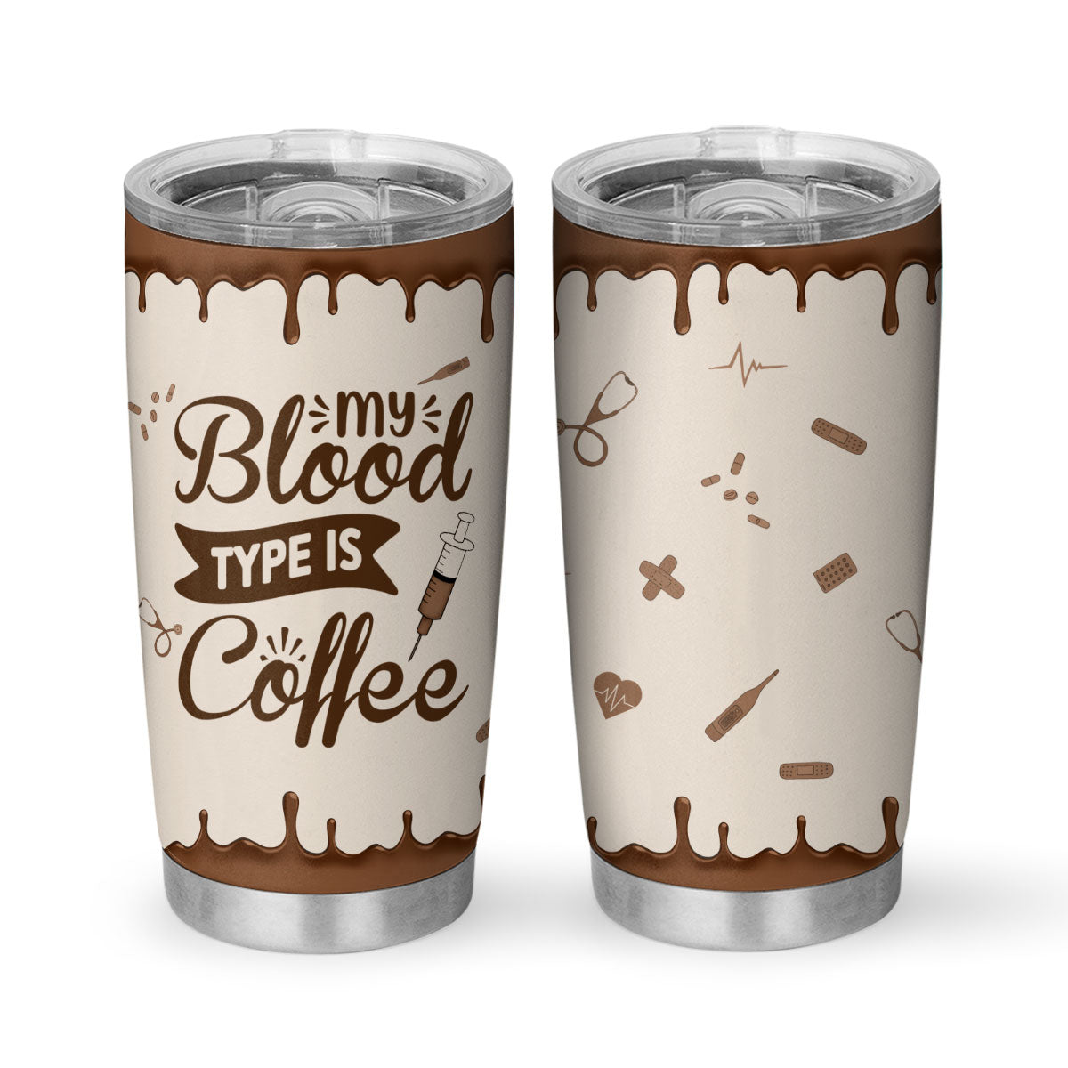 Nursing Blood Type - Personalized Custom Nurse Tumbler