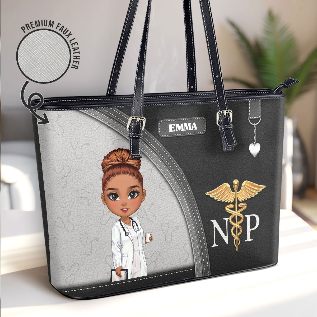 Elegant Nurse Life Ver 2 - Personalized Custom Nurse Leather Tote Bag Deal