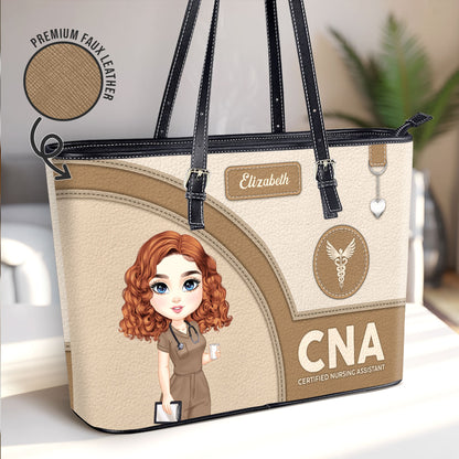 Gentle Style Nurse - Personalized Custom Nurse Leather Tote Bag Deal