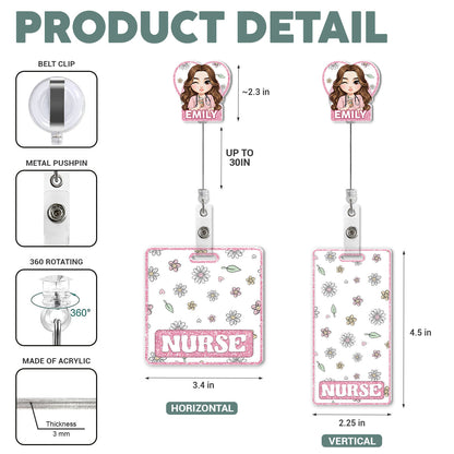 Sparkle Nurse - Personalized Nurse Badge Reel & Buddy Set
