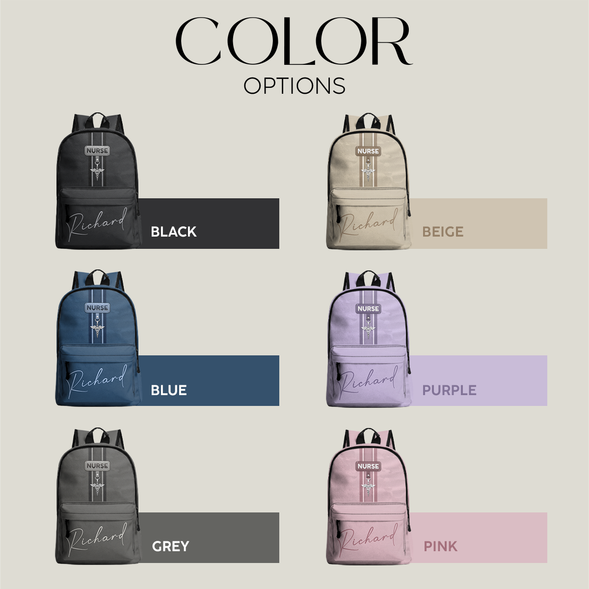 Classic Nurse Life - Personalized Backpack