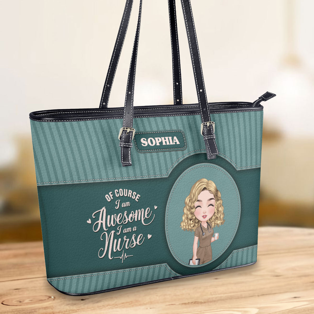 personalized custom nurse tote bag