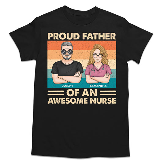 Proud Father - Personalized Custom T-shirt