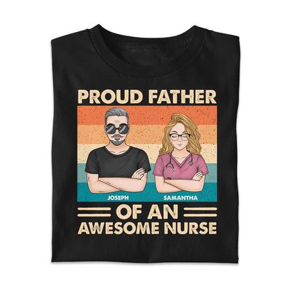 Proud Father - Personalized Custom T-shirt