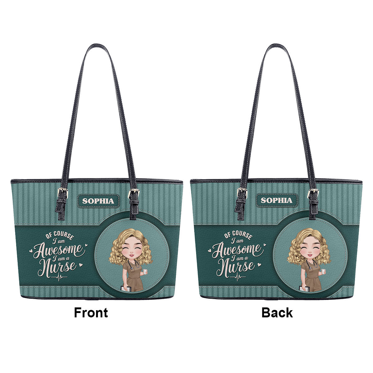 personalized custom nurse tote bag