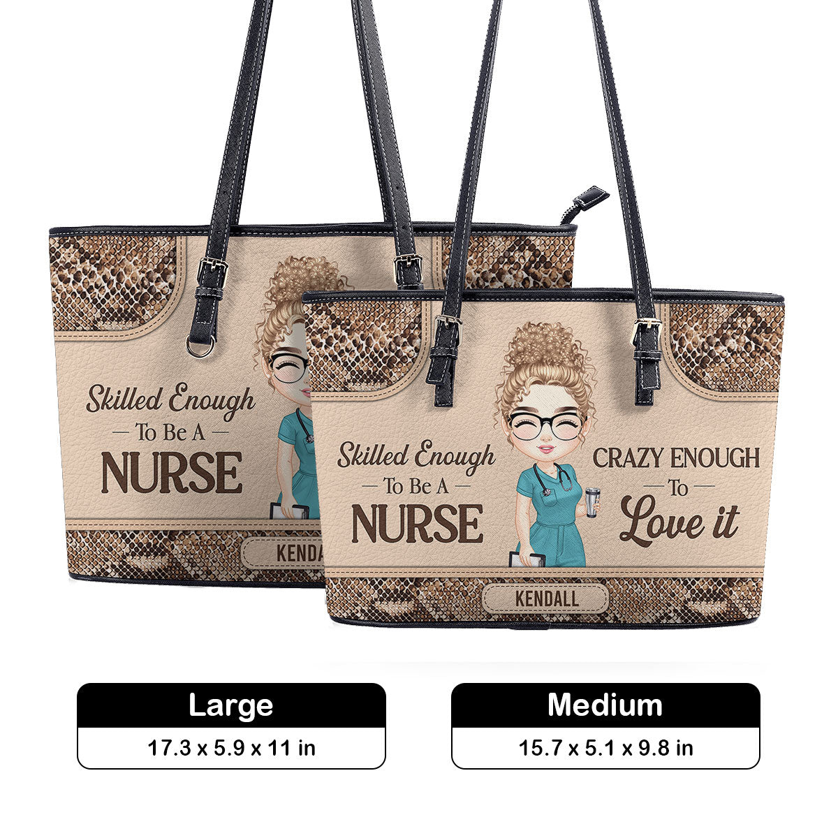 personalized custom nurse tote bag