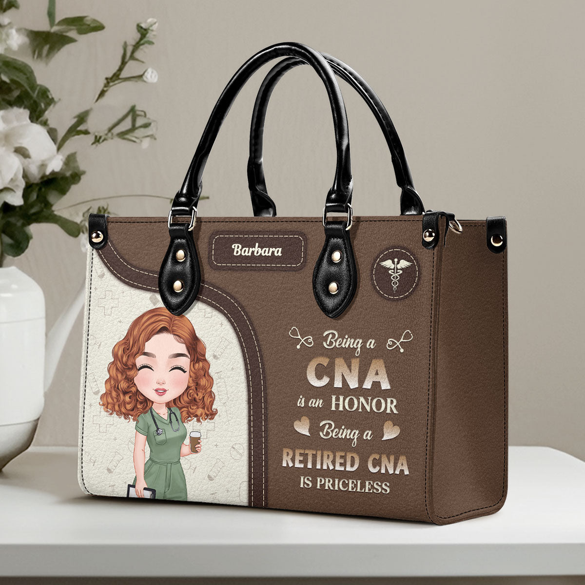 Great Nurse Is - Personalized Custom Leather Handbag