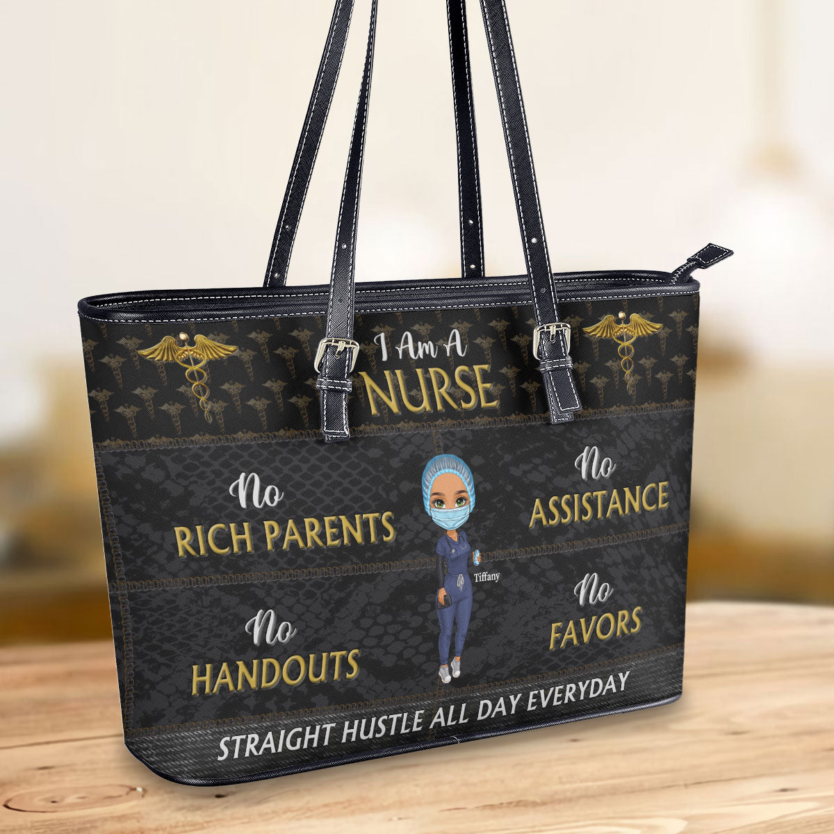 personalized custom nurse tote bag