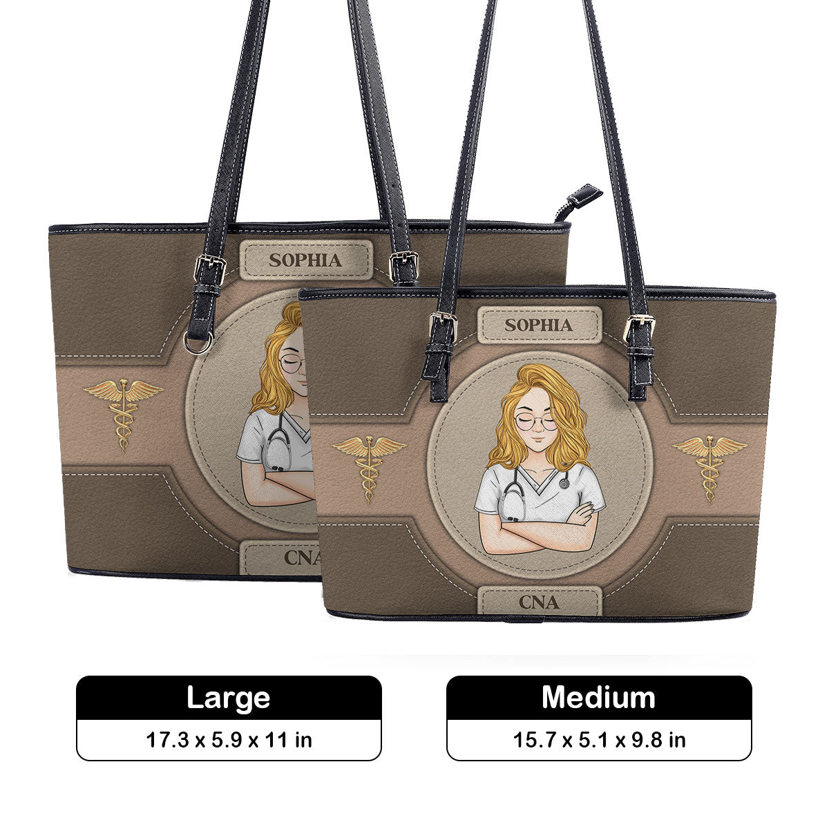 personalized custom nurse tote bag