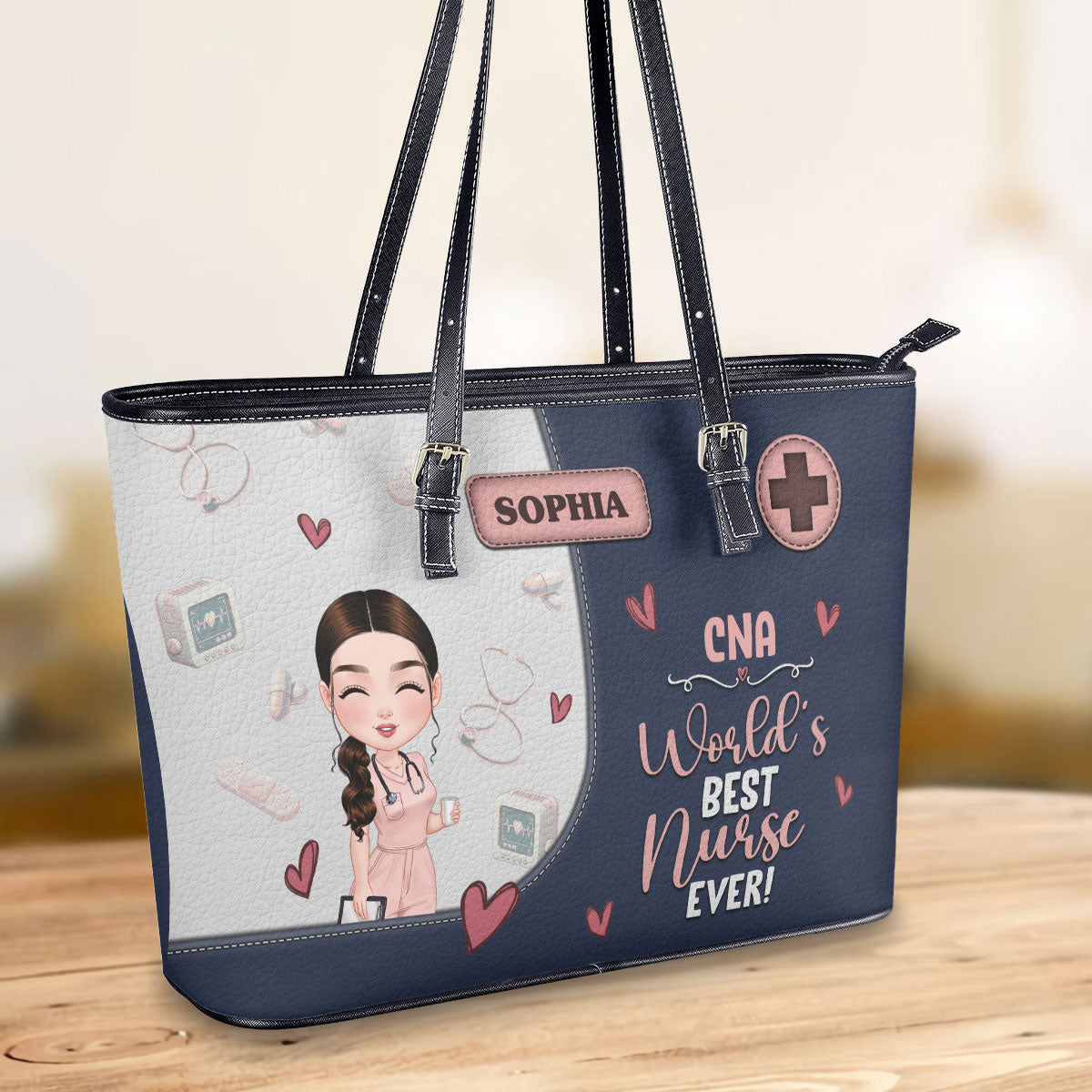 personalized custom nurse tote bag